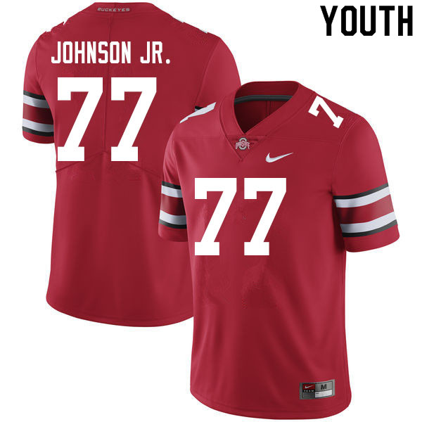 Youth #77 Paris Johnson Jr. Ohio State Buckeyes College Football Jerseys Sale-Scarlet